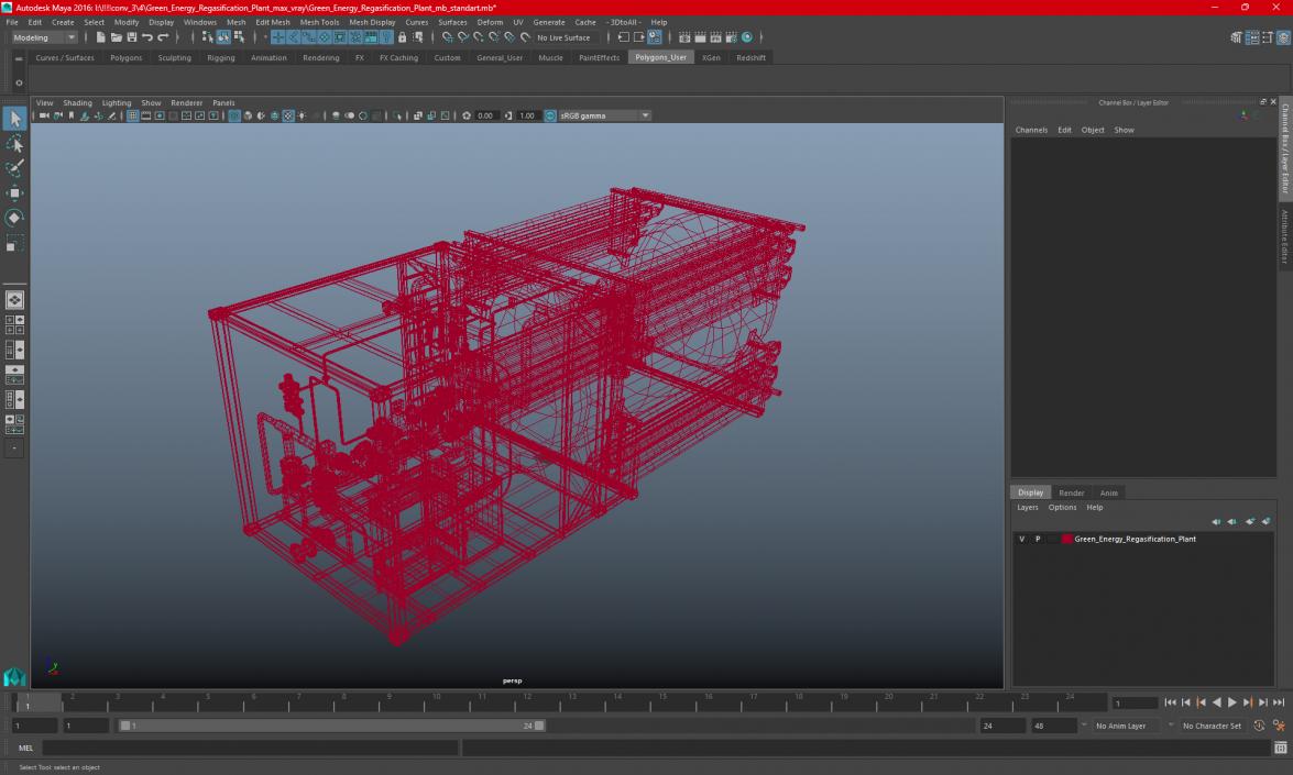 3D Green Energy Regasification Plant model