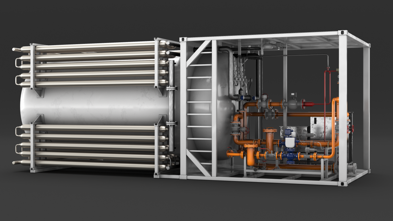 3D Green Energy Regasification Plant model