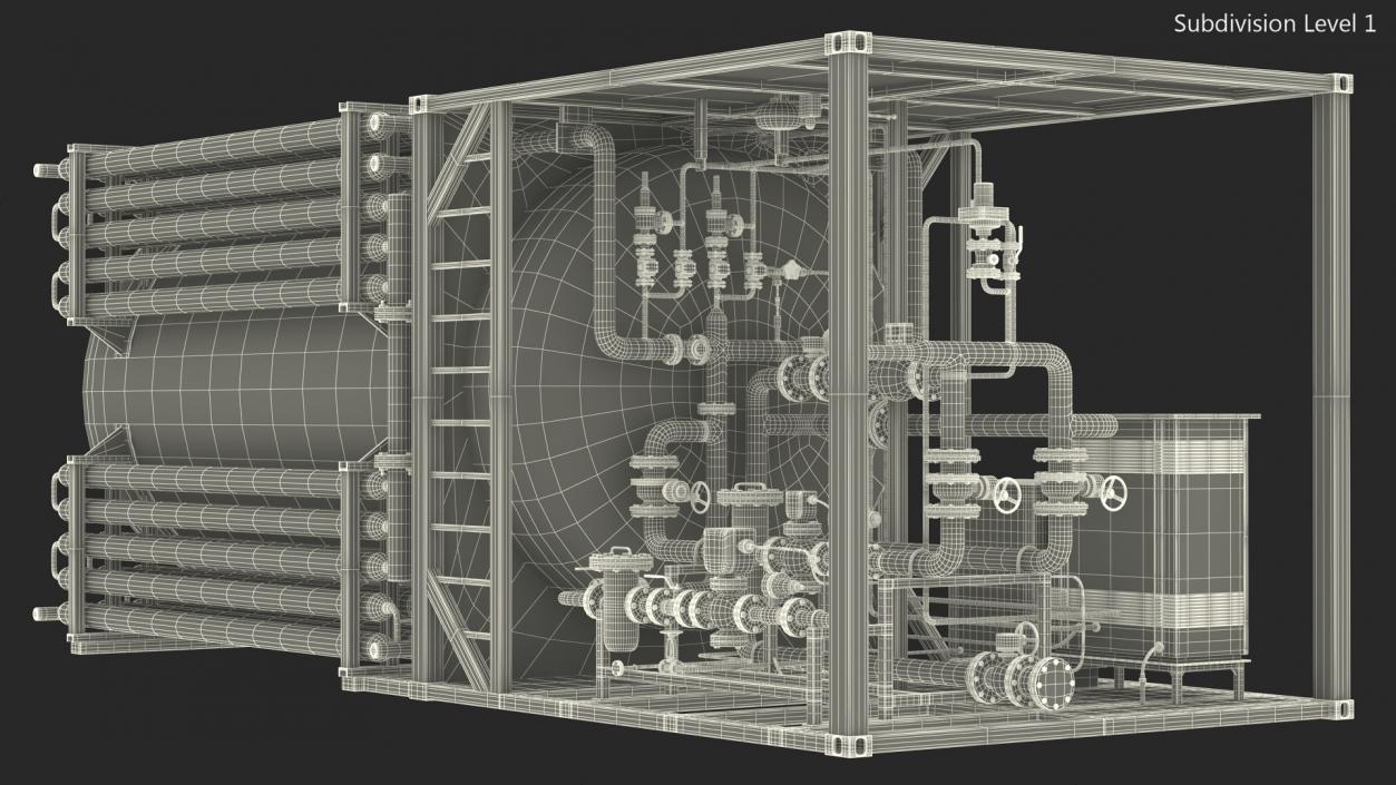 3D Green Energy Regasification Plant model