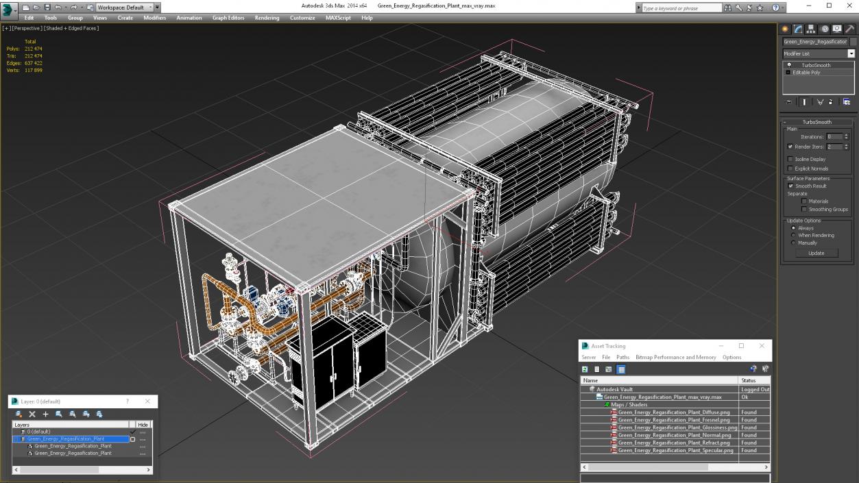 3D Green Energy Regasification Plant model