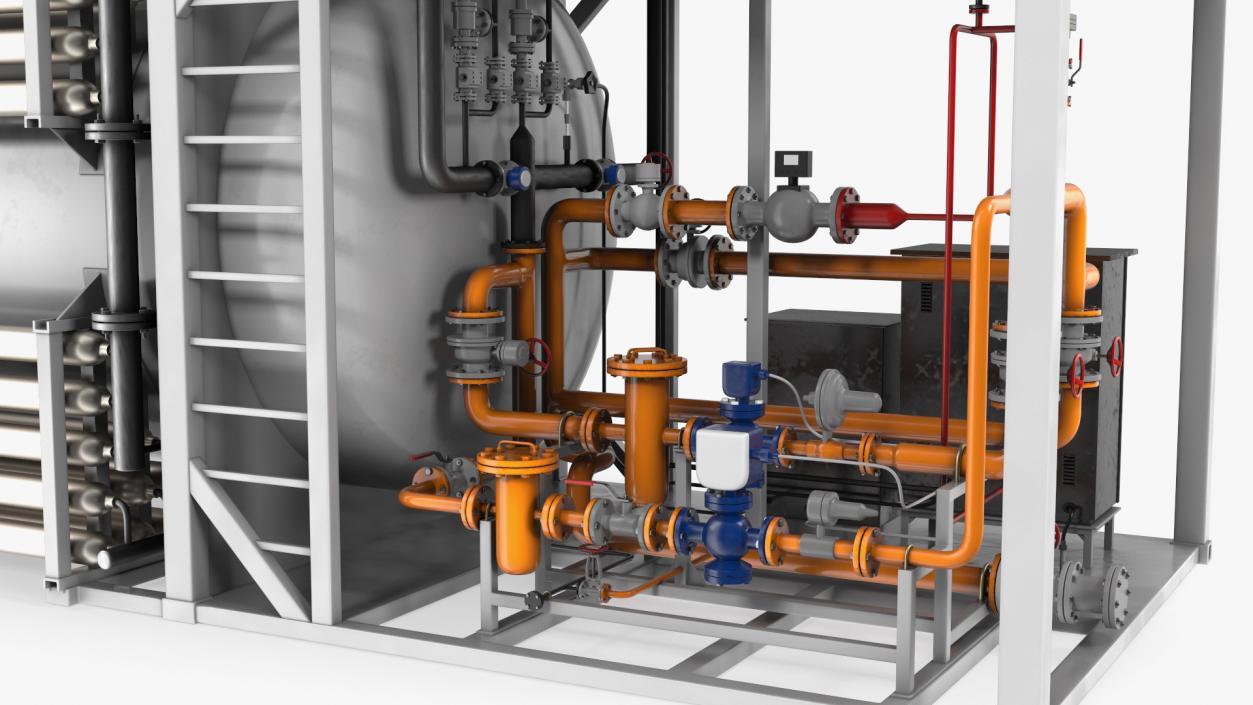 3D Green Energy Regasification Plant model