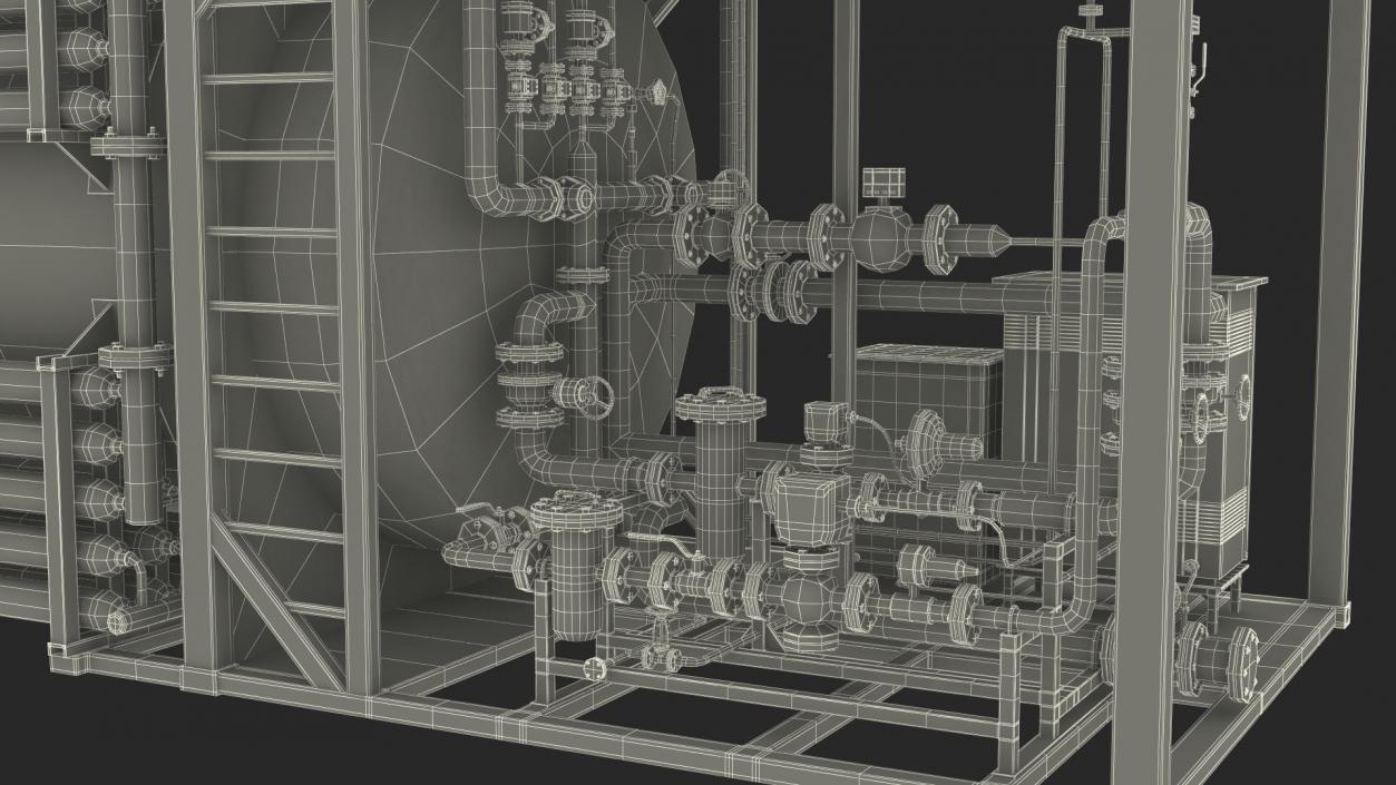 3D Green Energy Regasification Plant model