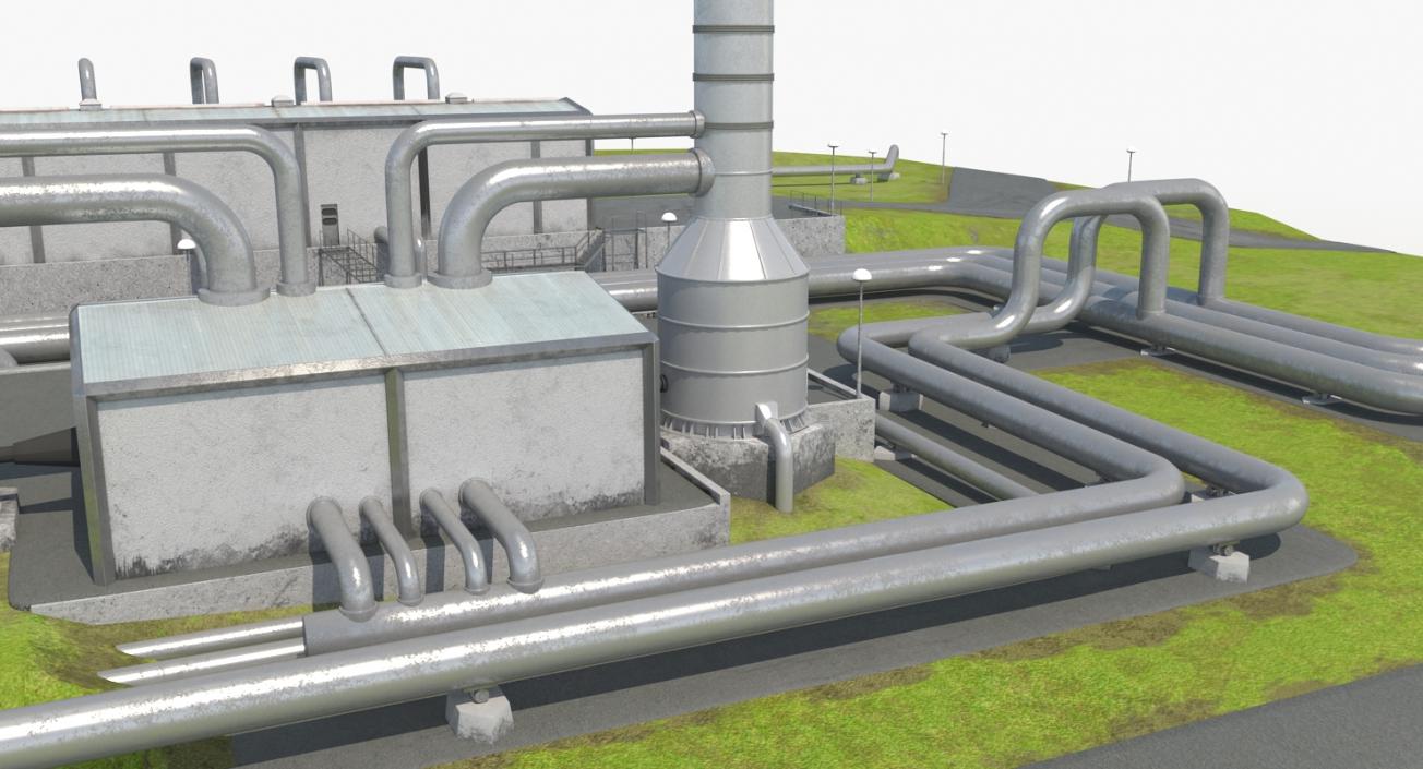 Geothermal Power Plant 3D