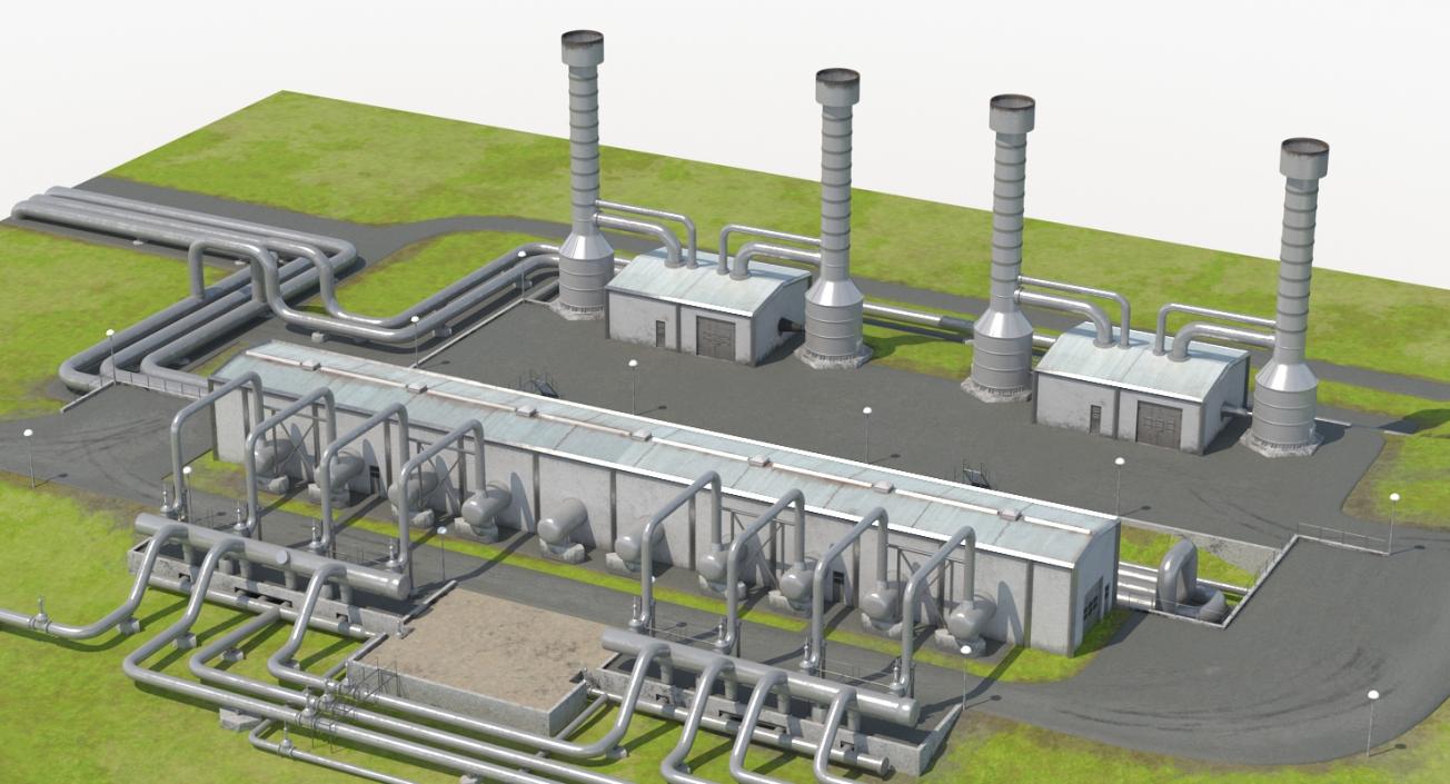 Geothermal Power Plant 3D