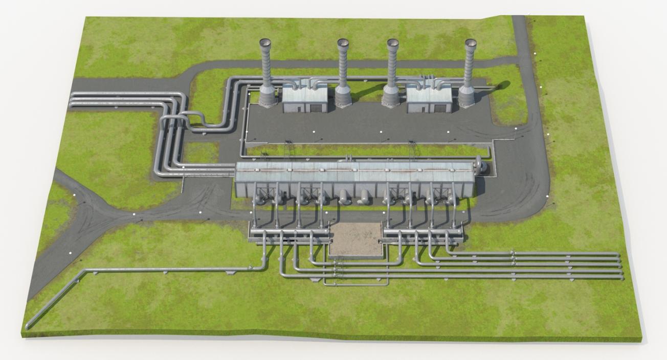 Geothermal Power Plant 3D