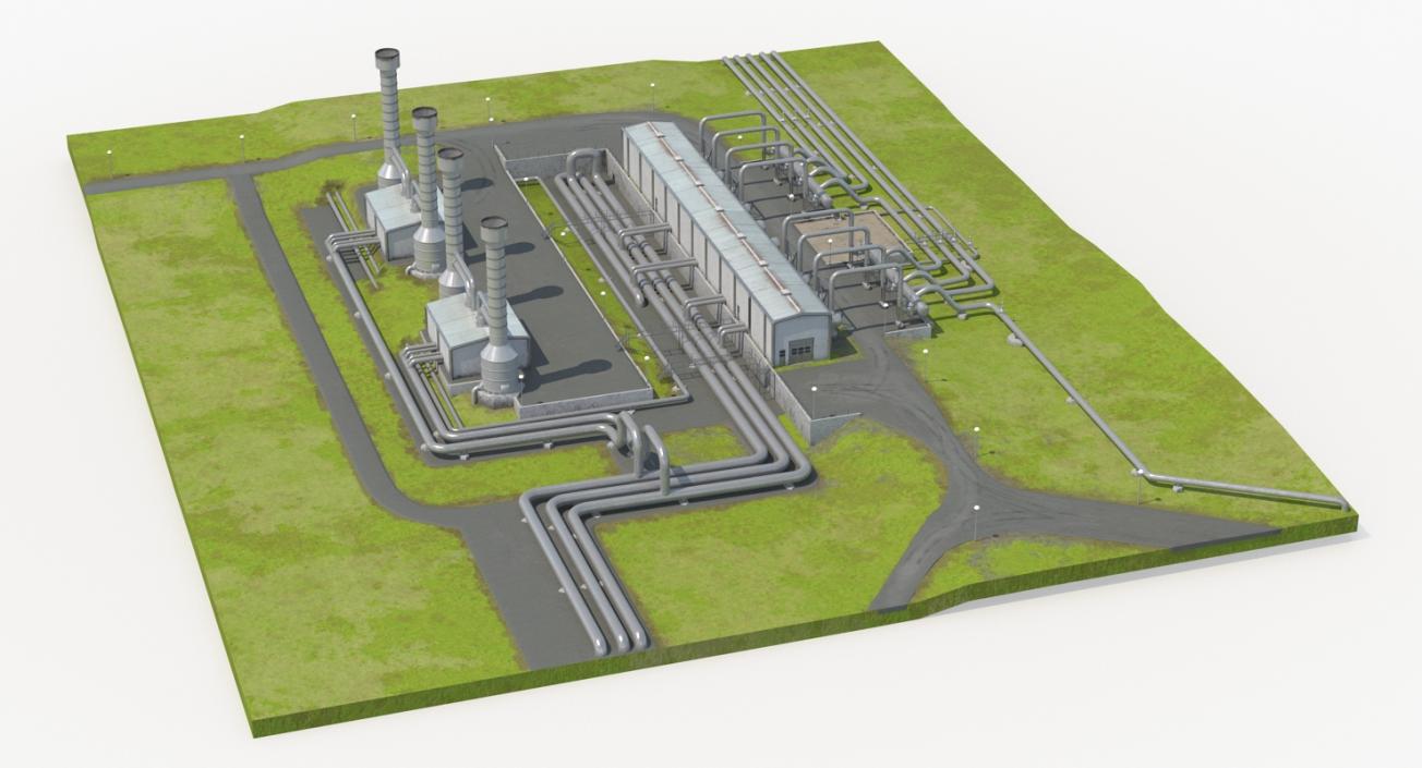 Geothermal Power Plant 3D