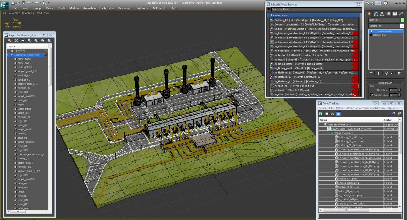 Geothermal Power Plant 3D