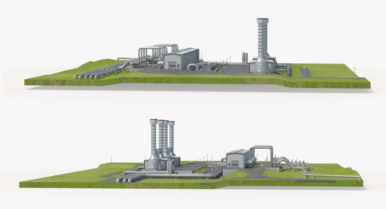 Geothermal Power Plant 3D