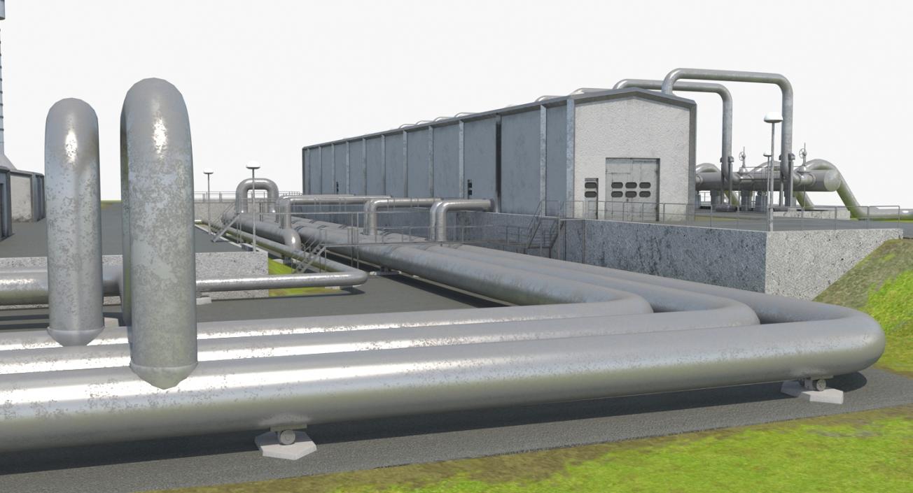 Geothermal Power Plant 3D