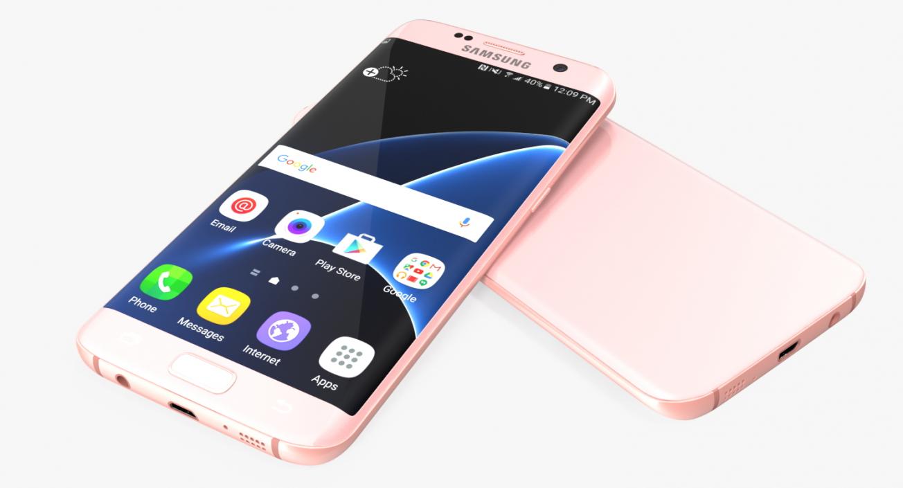 Samsung Galaxy S7 Edge Pink Gold 3D