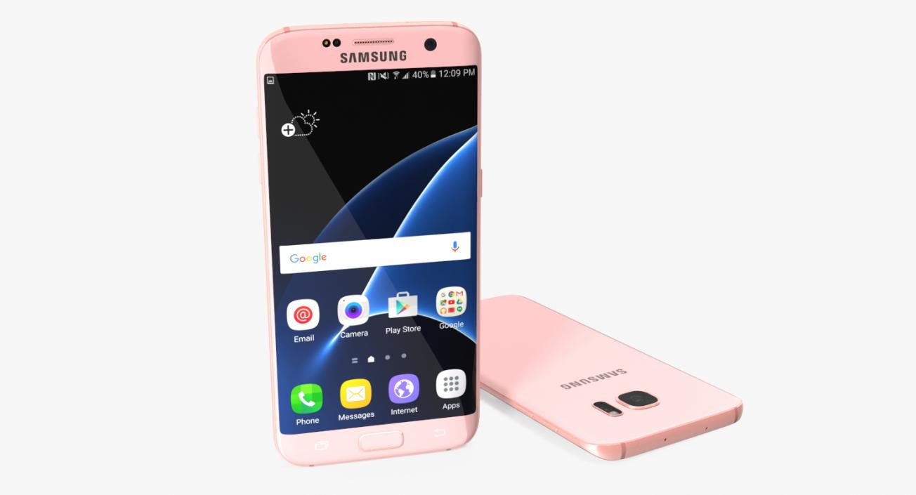 Samsung Galaxy S7 Edge Pink Gold 3D