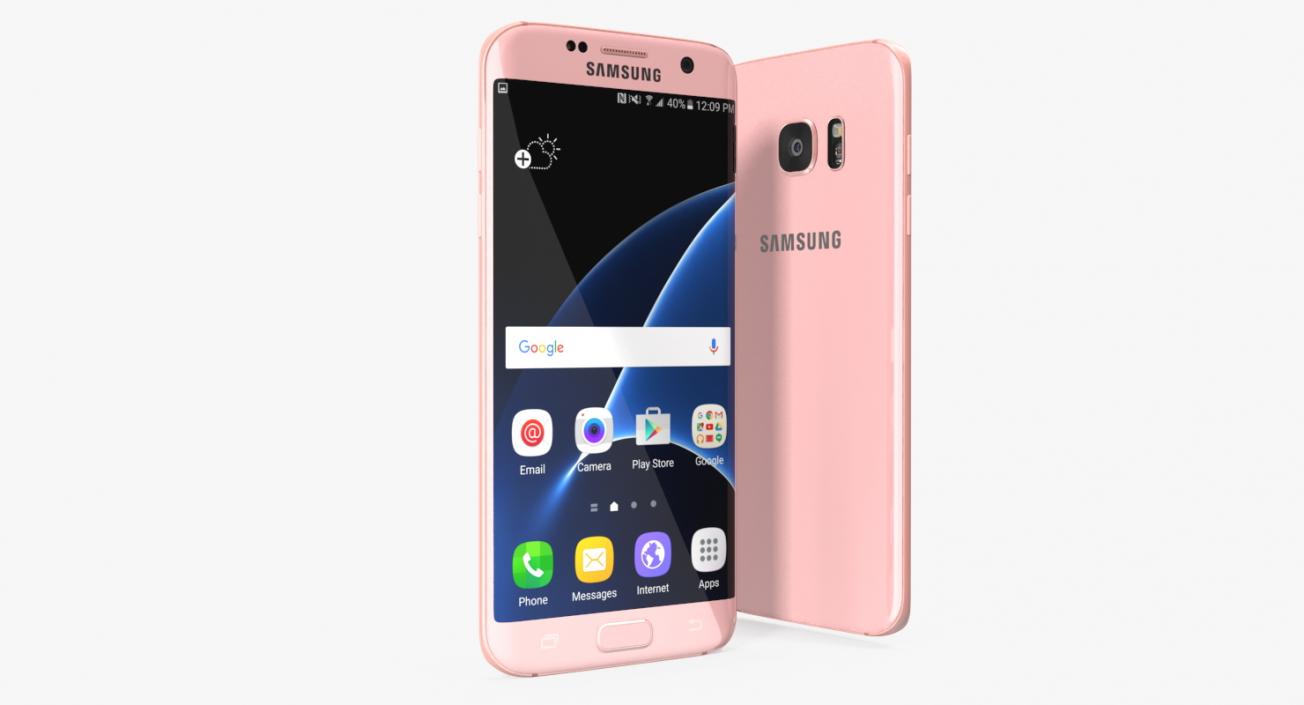 Samsung Galaxy S7 Edge Pink Gold 3D