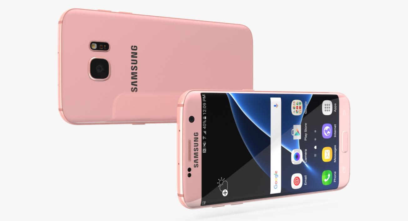 Samsung Galaxy S7 Edge Pink Gold 3D