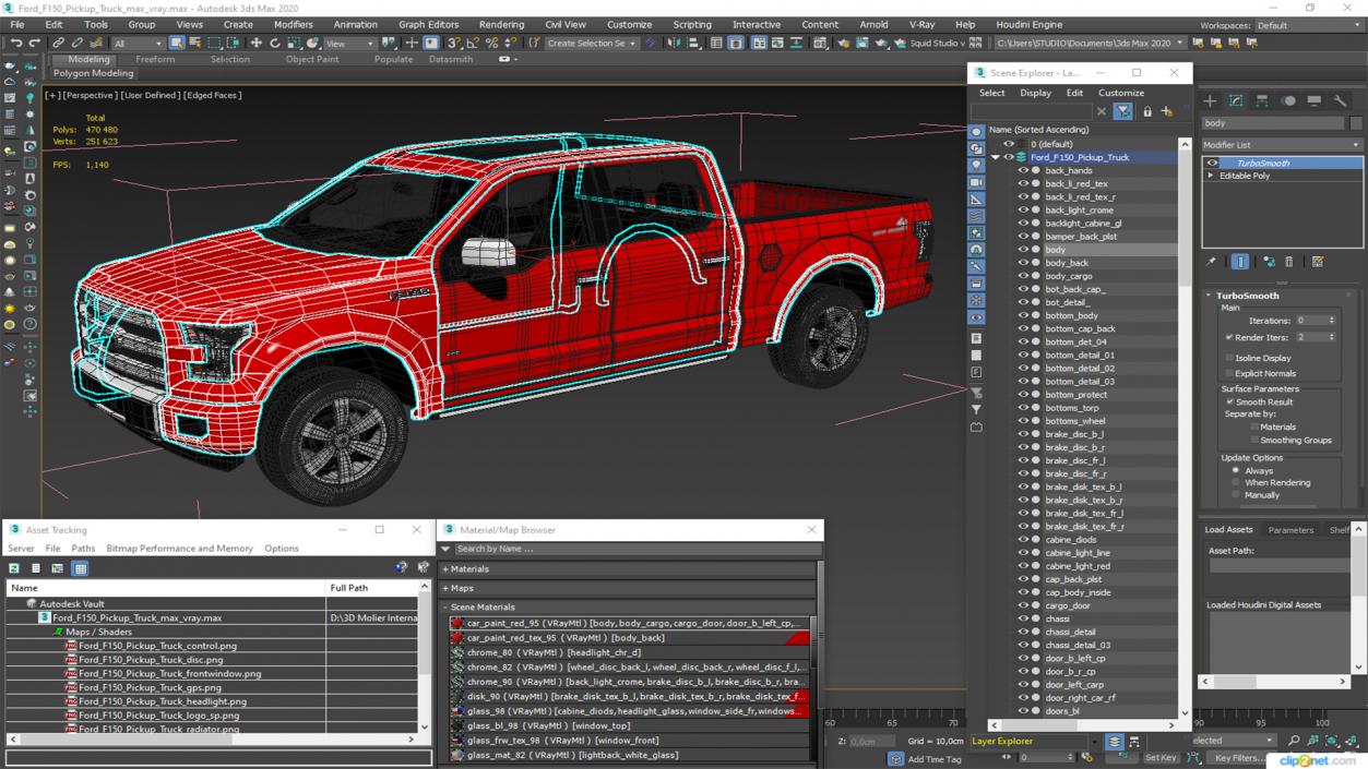 Ford F150 Pickup Truck 3D