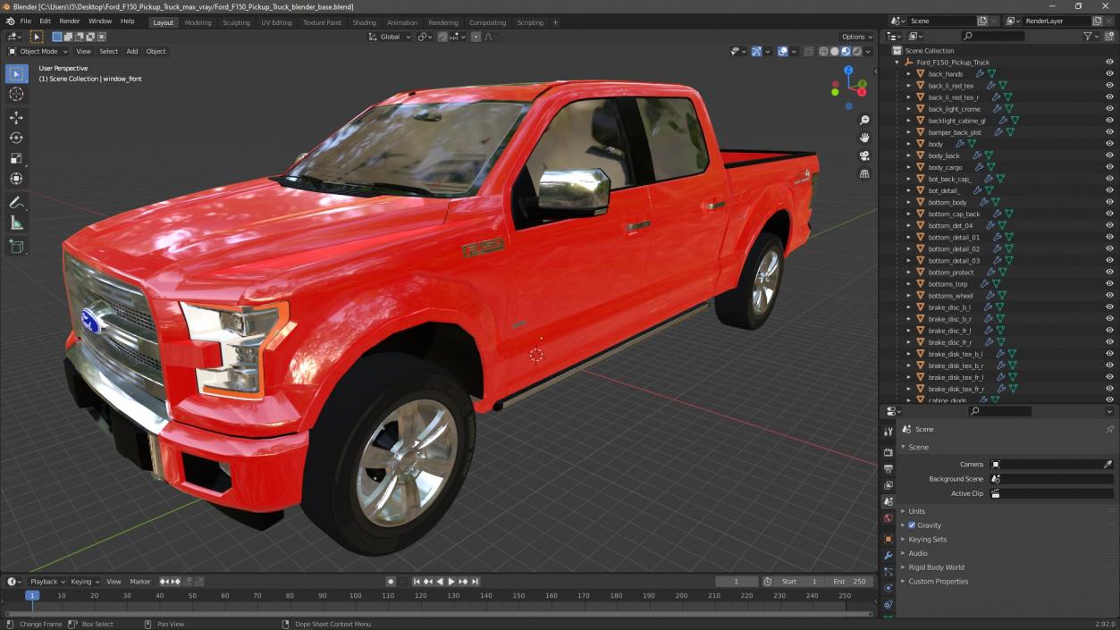 Ford F150 Pickup Truck 3D