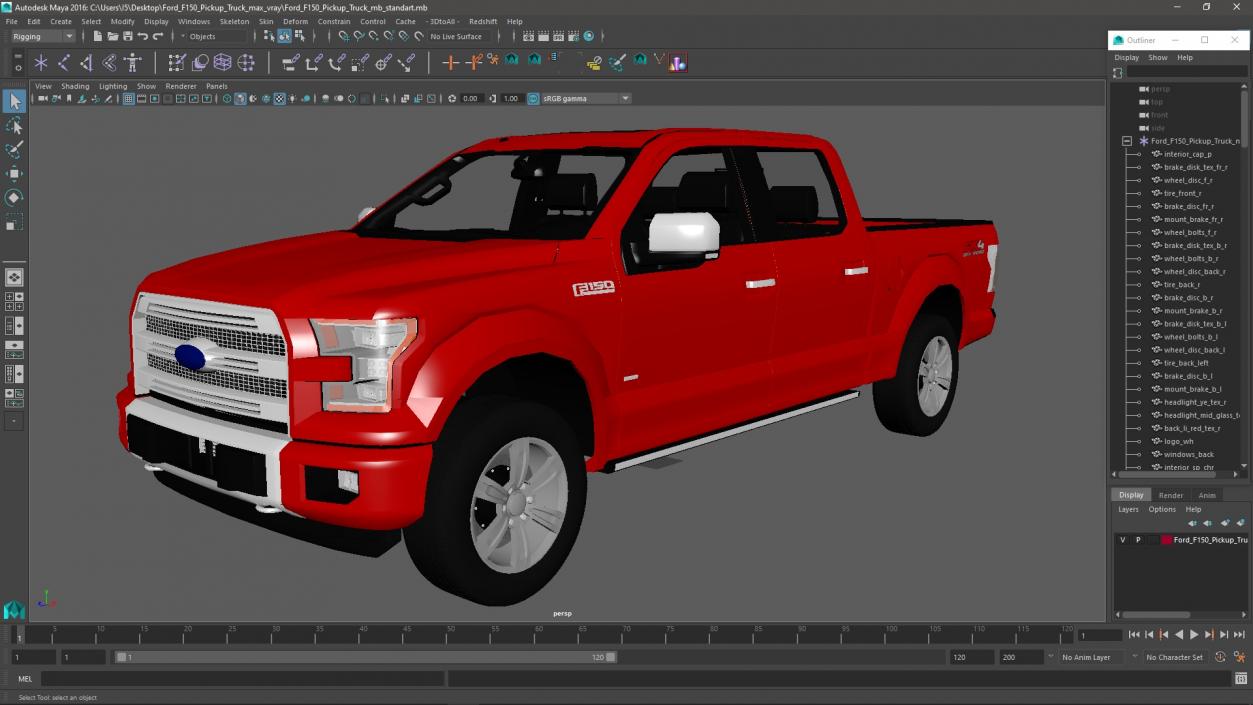 Ford F150 Pickup Truck 3D