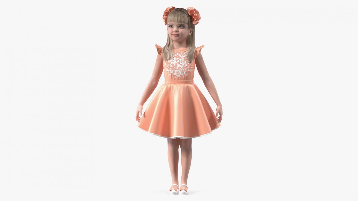 Child Girl Party Style 3D