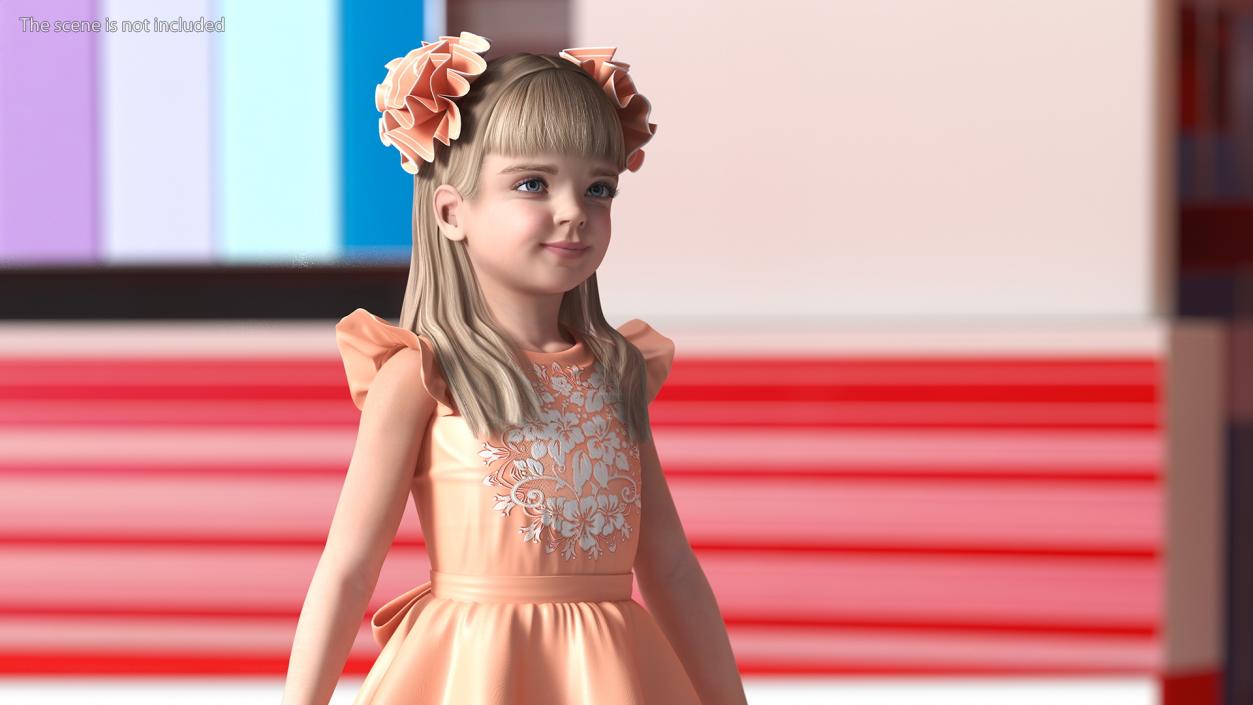 Child Girl Party Style 3D