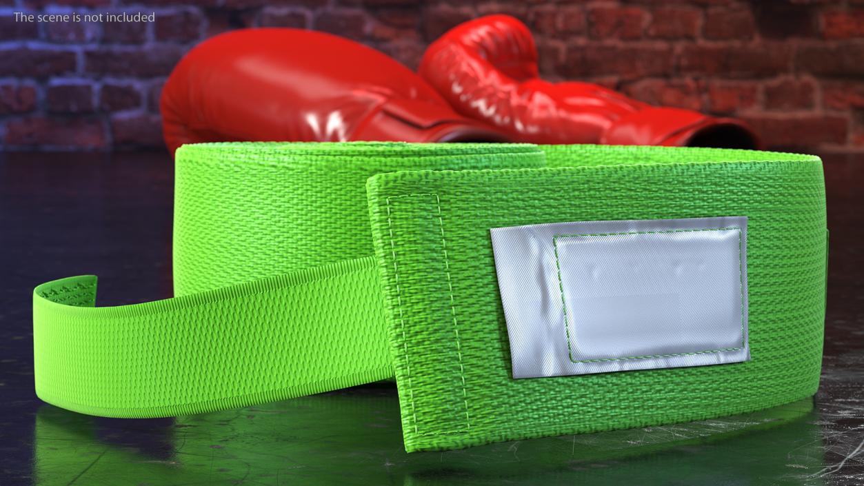 Boxing Hand Wrap Green 3D