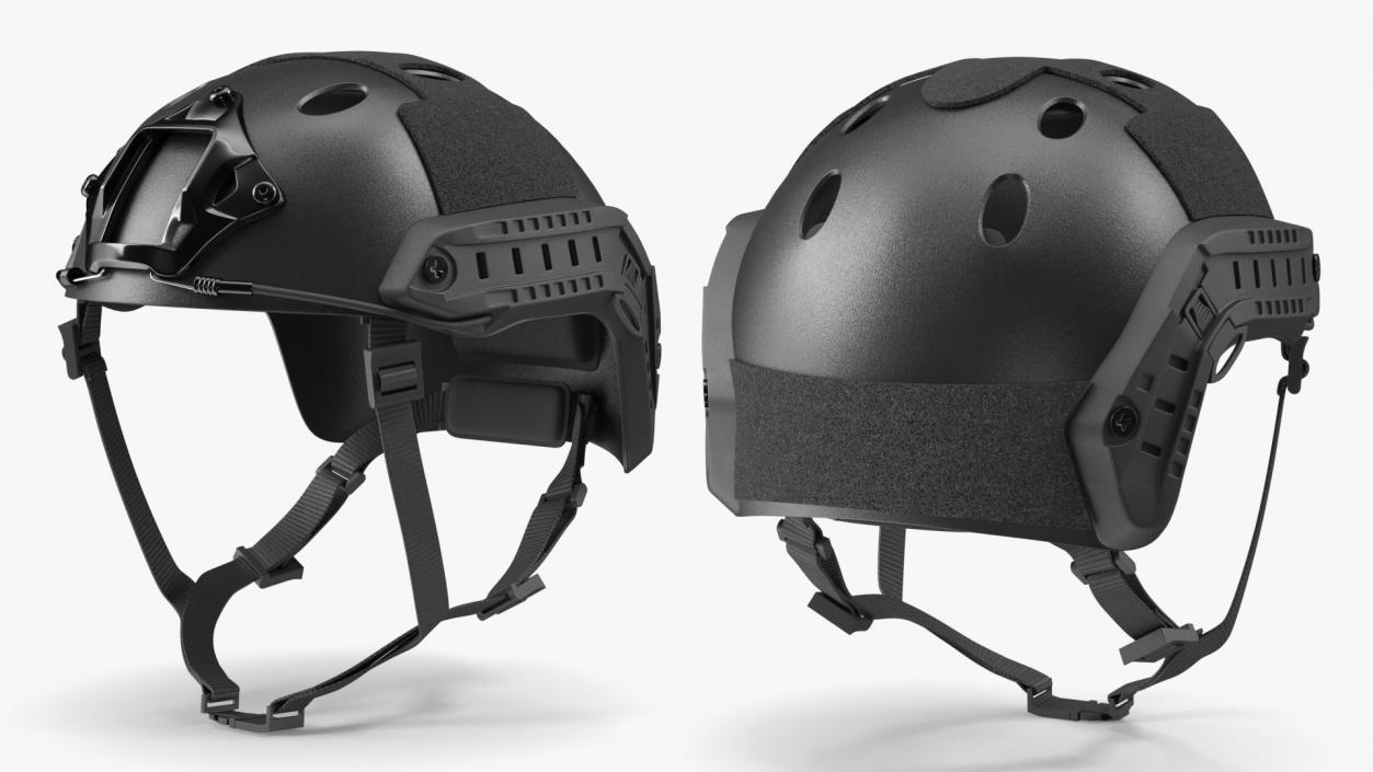 Tactical Helmet Black Airsoft 3D model