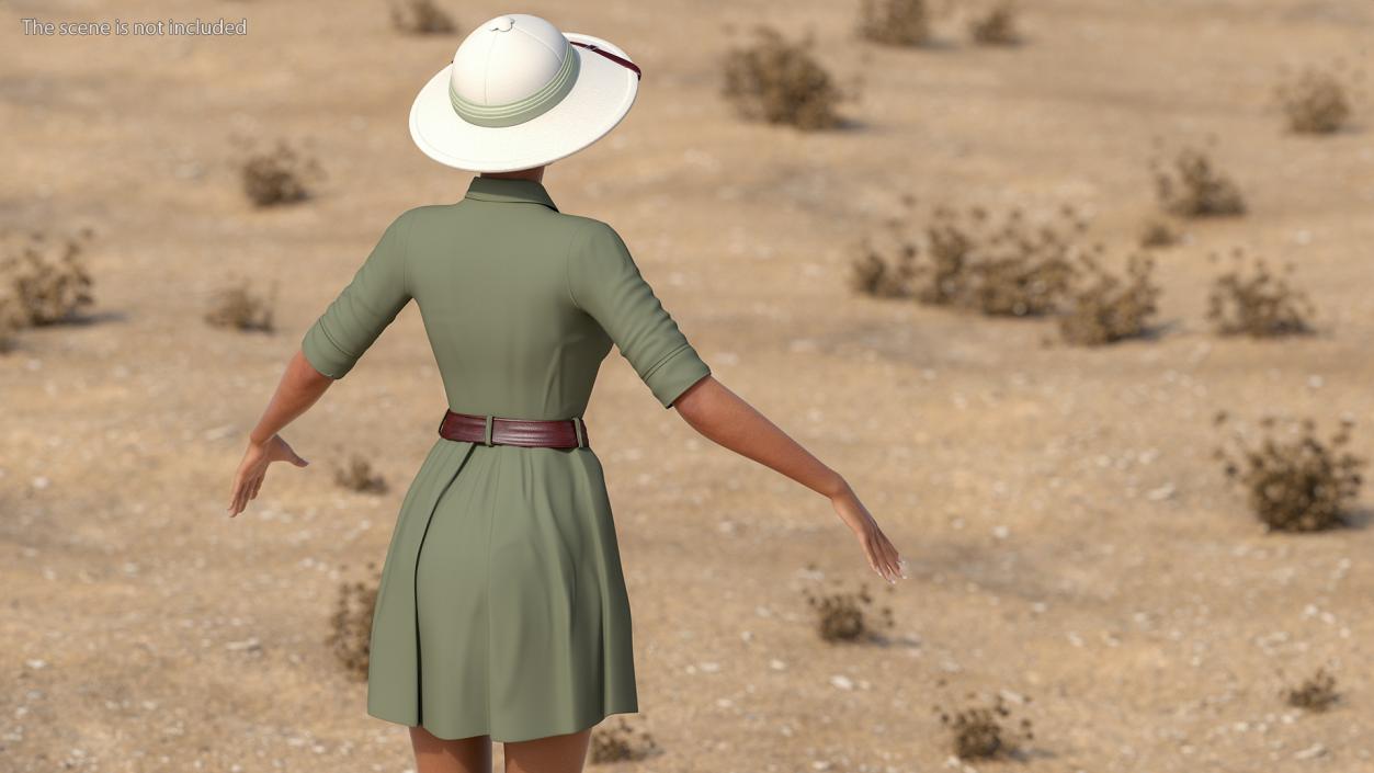 Woman Explorer Costume 3D