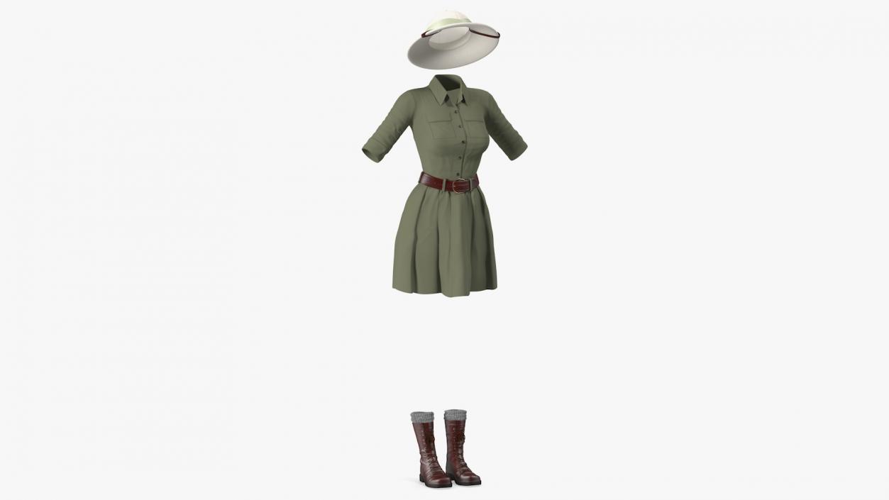 Woman Explorer Costume 3D