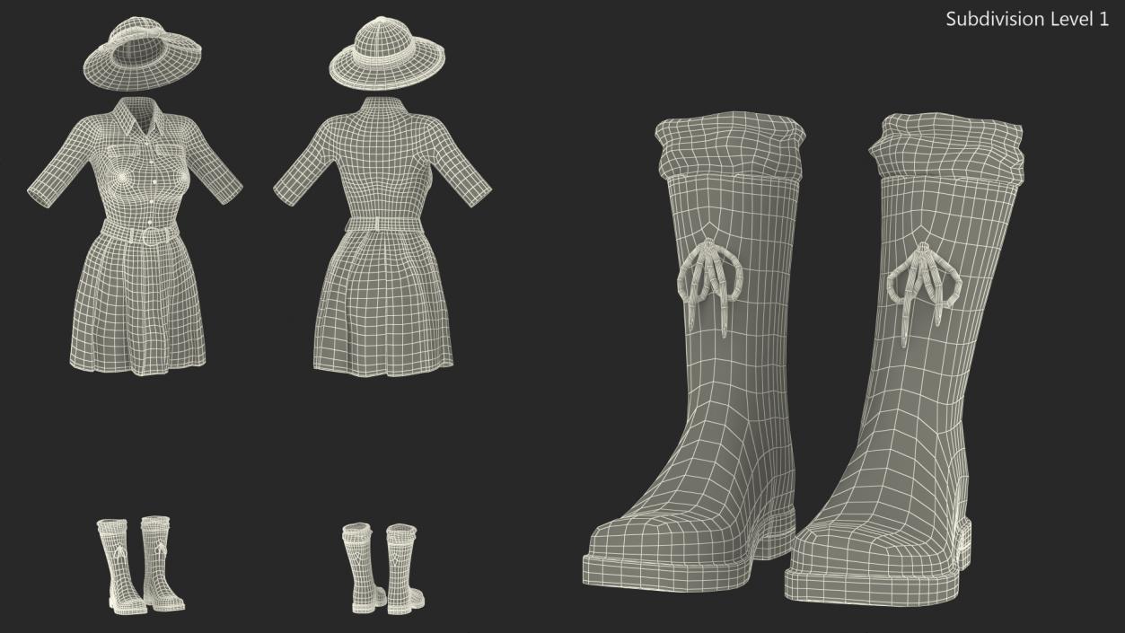 Woman Explorer Costume 3D