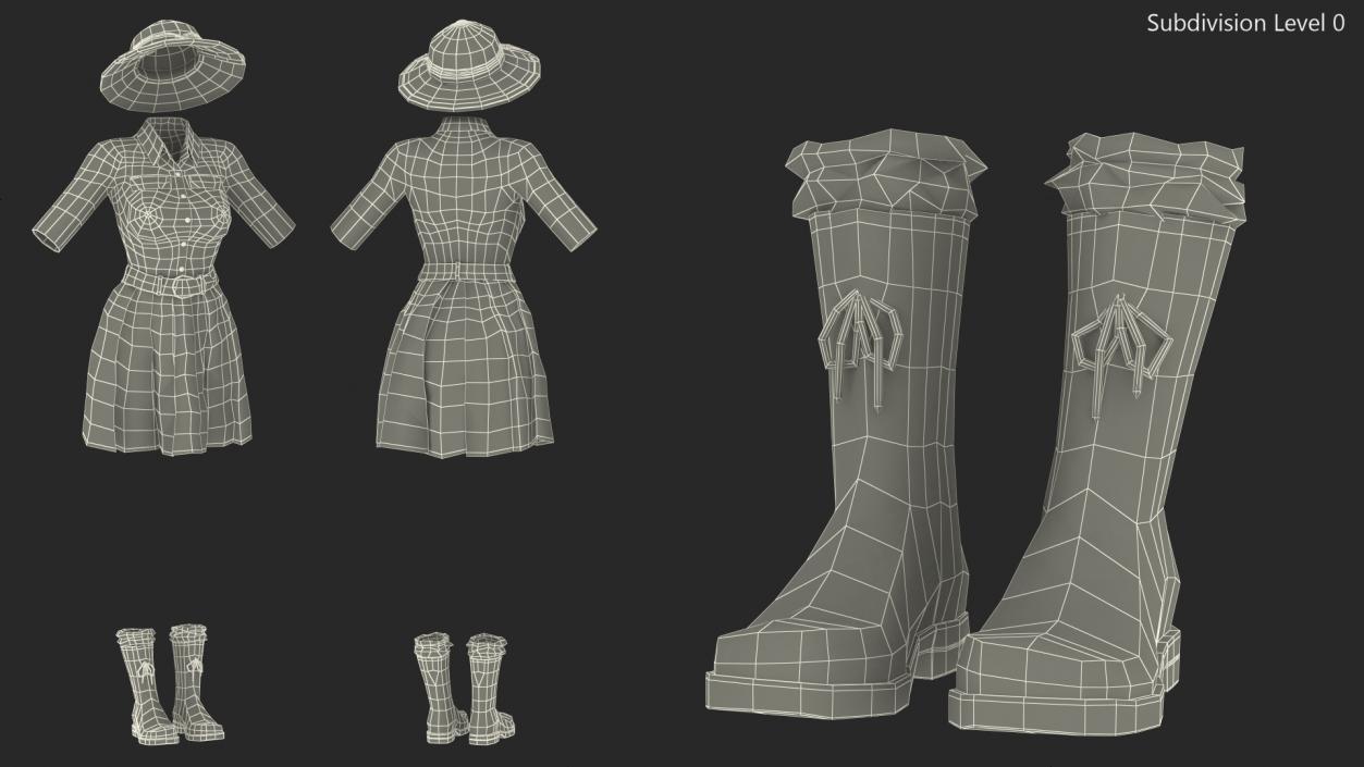 Woman Explorer Costume 3D