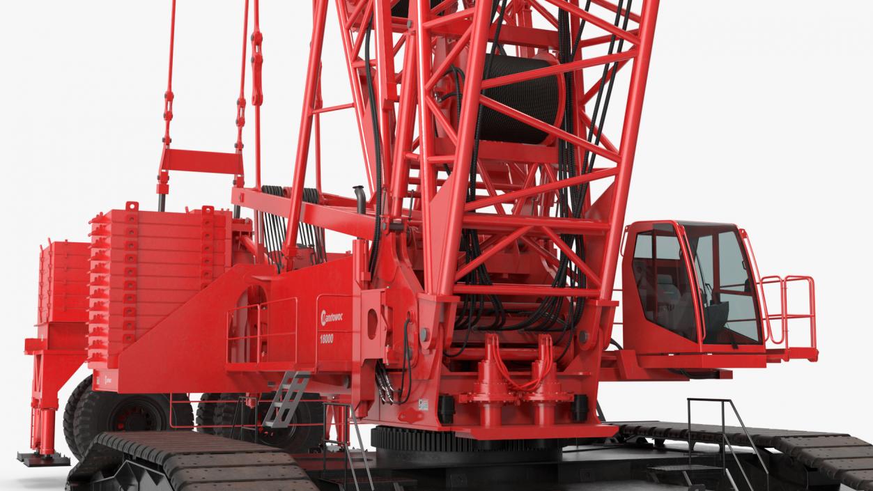 3D Crawler Crane Manitowoc 18000 MAX-ER Rigged model