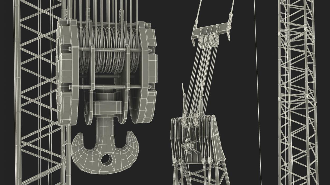 3D Crawler Crane Manitowoc 18000 MAX-ER Rigged model