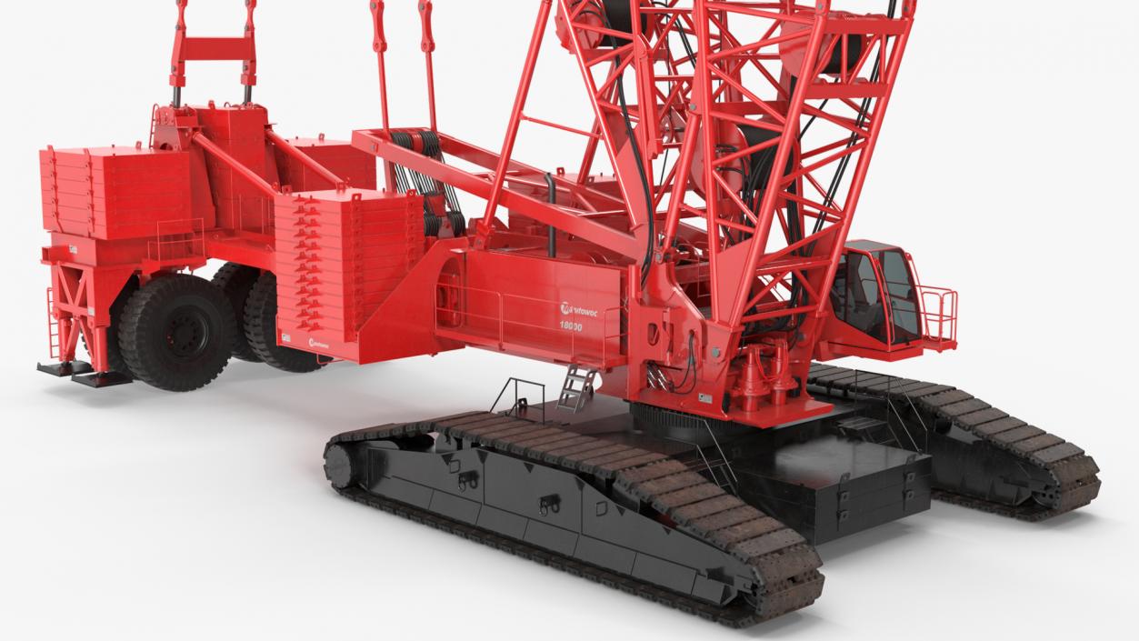 3D Crawler Crane Manitowoc 18000 MAX-ER Rigged model