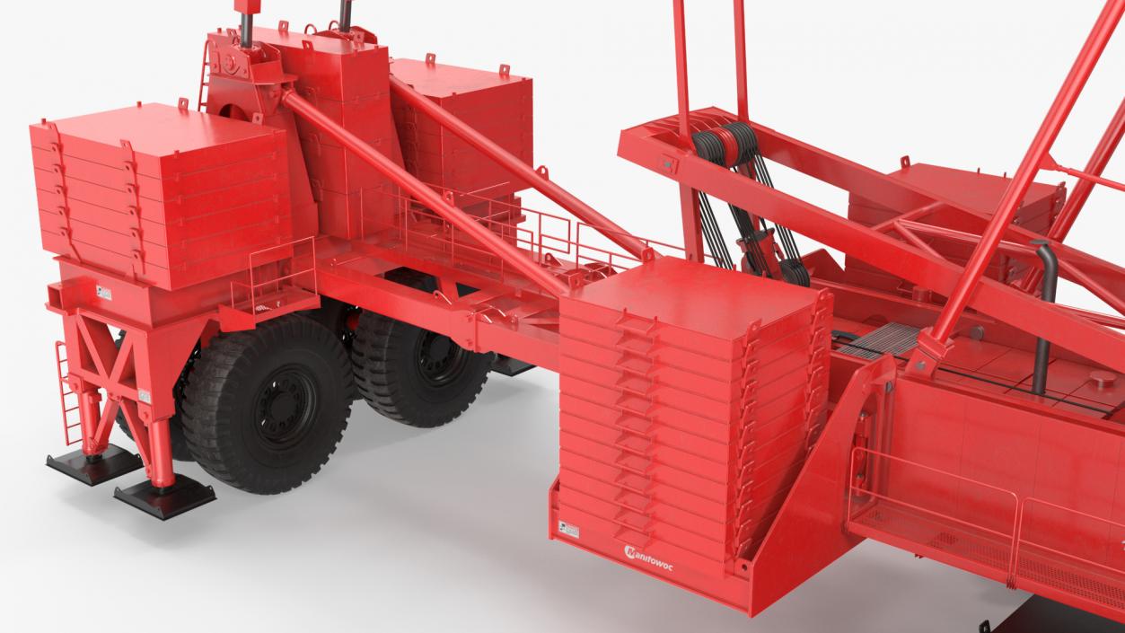 3D Crawler Crane Manitowoc 18000 MAX-ER Rigged model