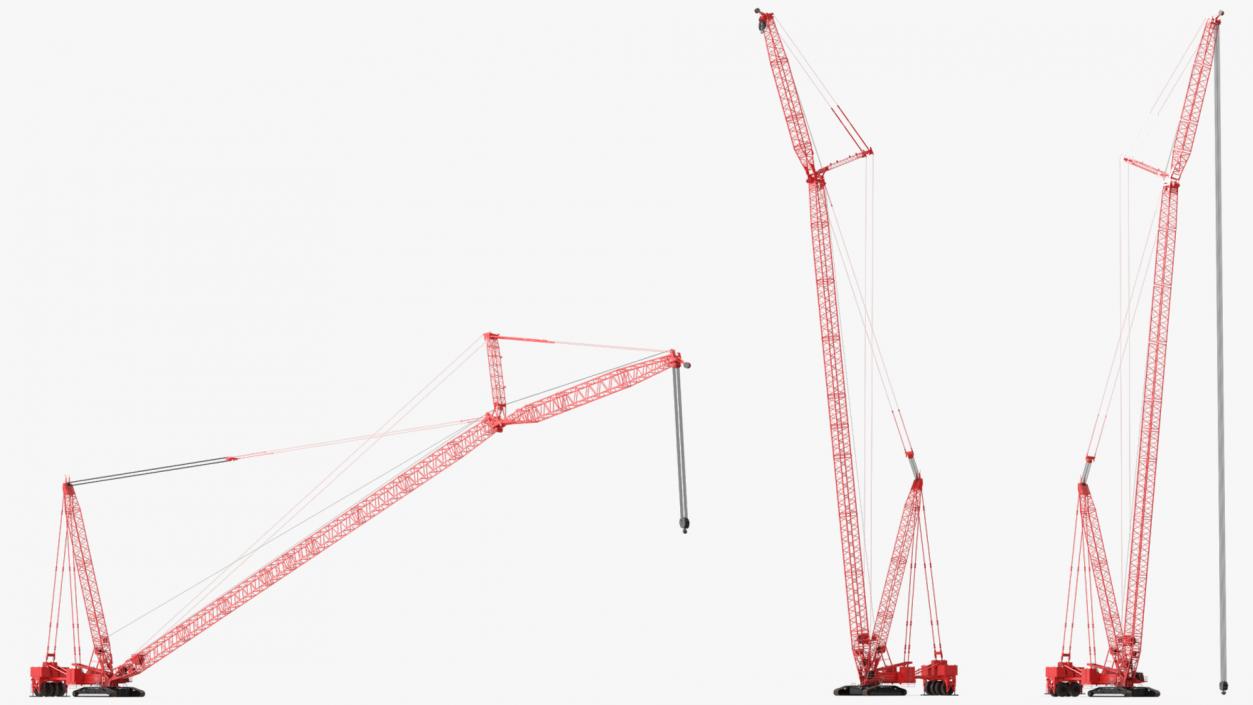 3D Crawler Crane Manitowoc 18000 MAX-ER Rigged model