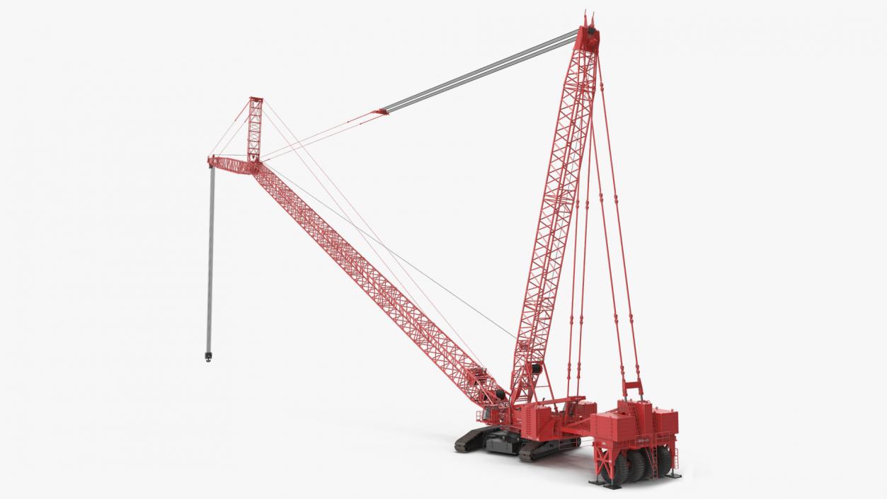 3D Crawler Crane Manitowoc 18000 MAX-ER Rigged model