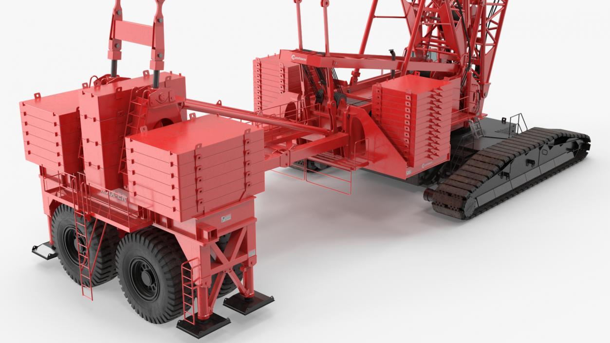 3D Crawler Crane Manitowoc 18000 MAX-ER Rigged model