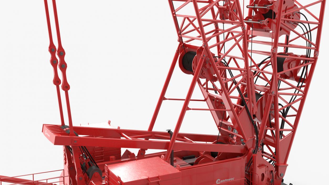 3D Crawler Crane Manitowoc 18000 MAX-ER Rigged model