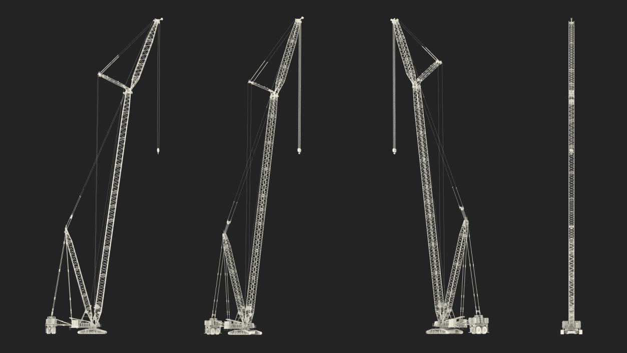 3D Crawler Crane Manitowoc 18000 MAX-ER Rigged model