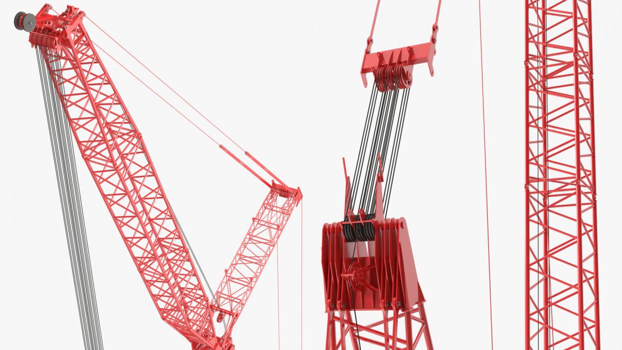 3D Crawler Crane Manitowoc 18000 MAX-ER Rigged model