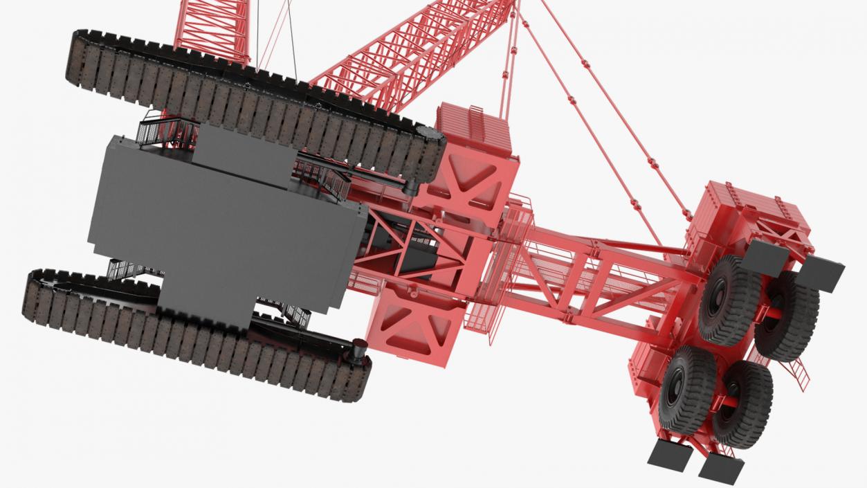 3D Crawler Crane Manitowoc 18000 MAX-ER Rigged model