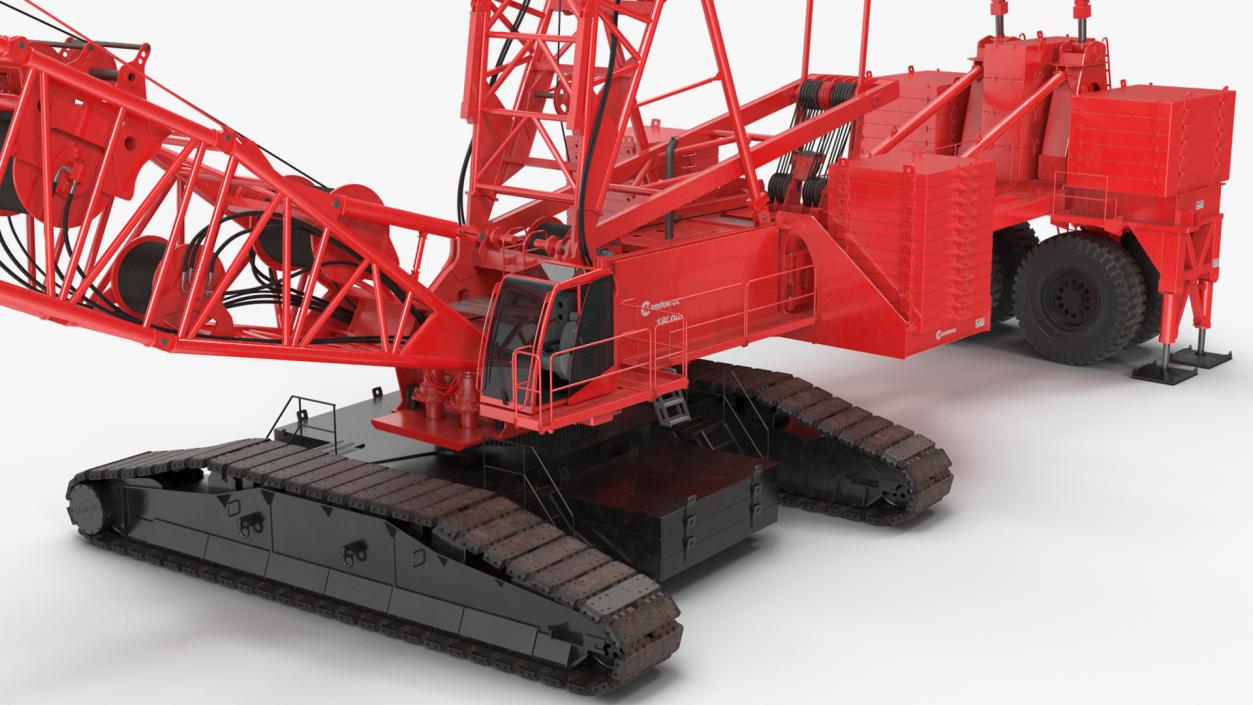 3D Crawler Crane Manitowoc 18000 MAX-ER Rigged model