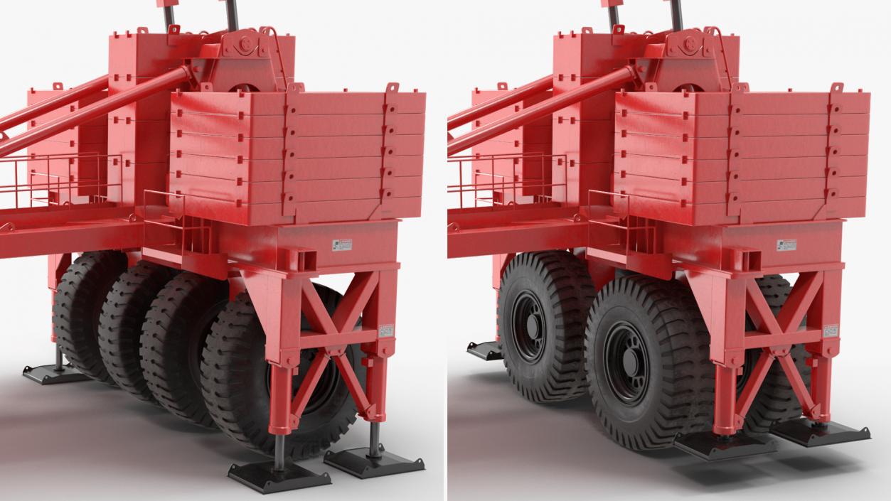 3D Crawler Crane Manitowoc 18000 MAX-ER Rigged model