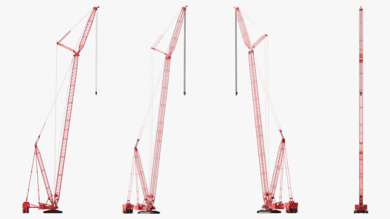 3D Crawler Crane Manitowoc 18000 MAX-ER Rigged model