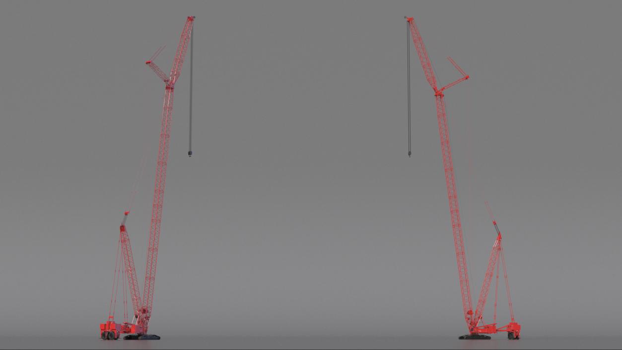 3D Crawler Crane Manitowoc 18000 MAX-ER Rigged model