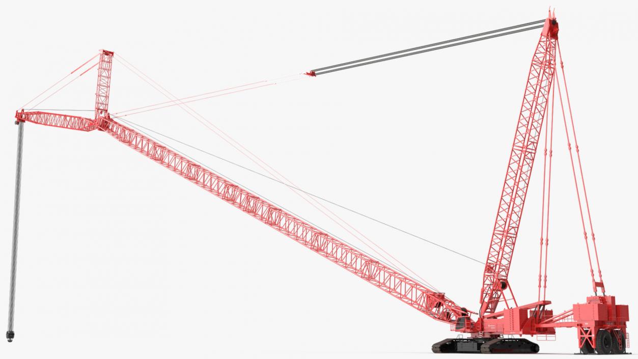 3D Crawler Crane Manitowoc 18000 MAX-ER Rigged model