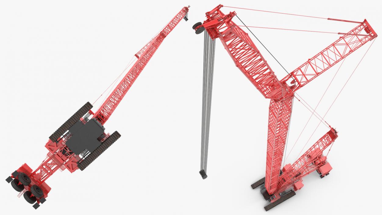 3D Crawler Crane Manitowoc 18000 MAX-ER Rigged model