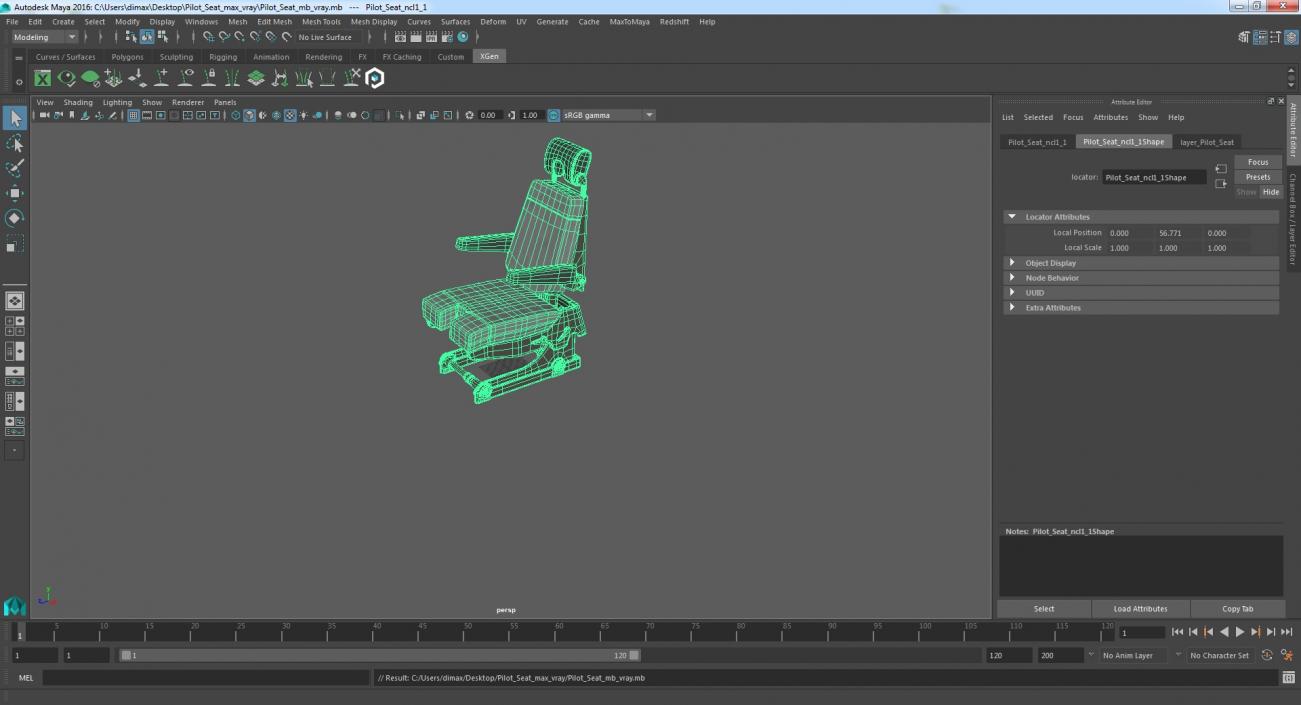 3D model Pilot Seat