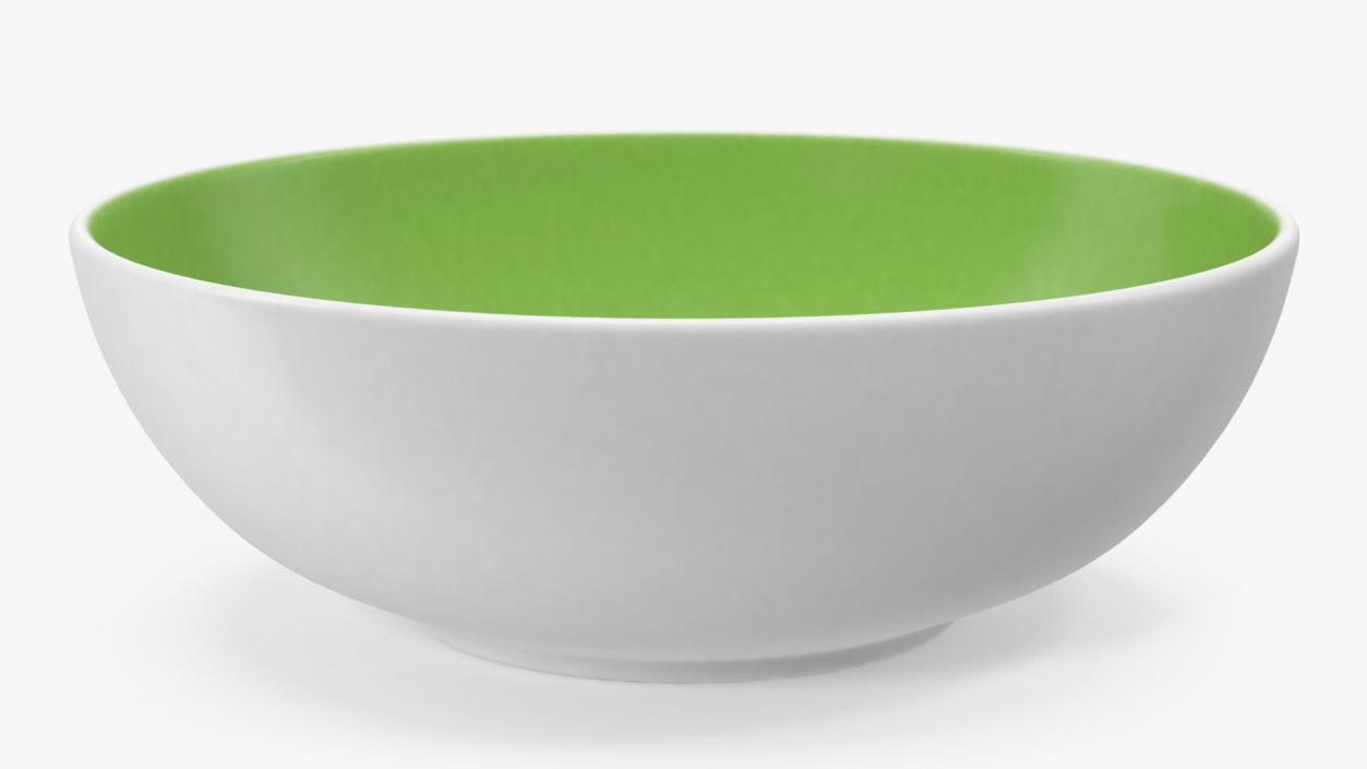 Green and White Cereal Bowl 3D