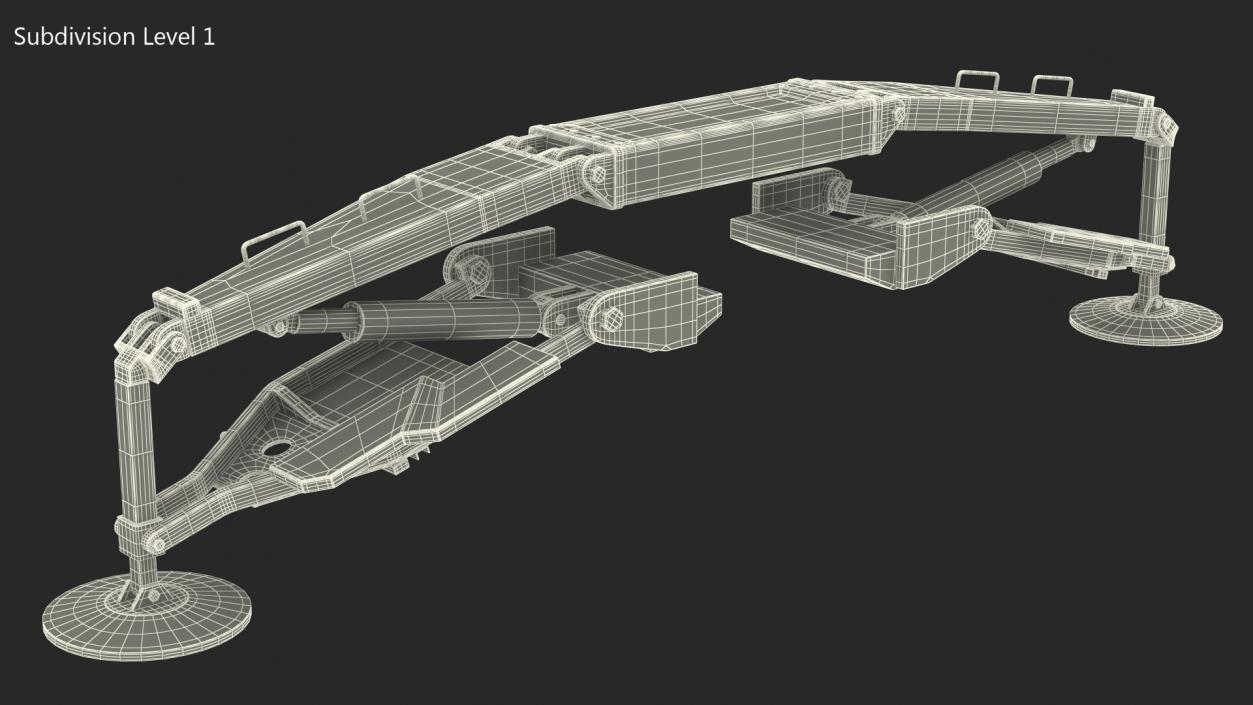 3D model Heavy Duty Hydraulic Legs