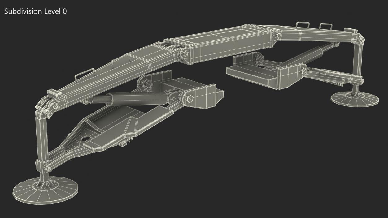 3D model Heavy Duty Hydraulic Legs