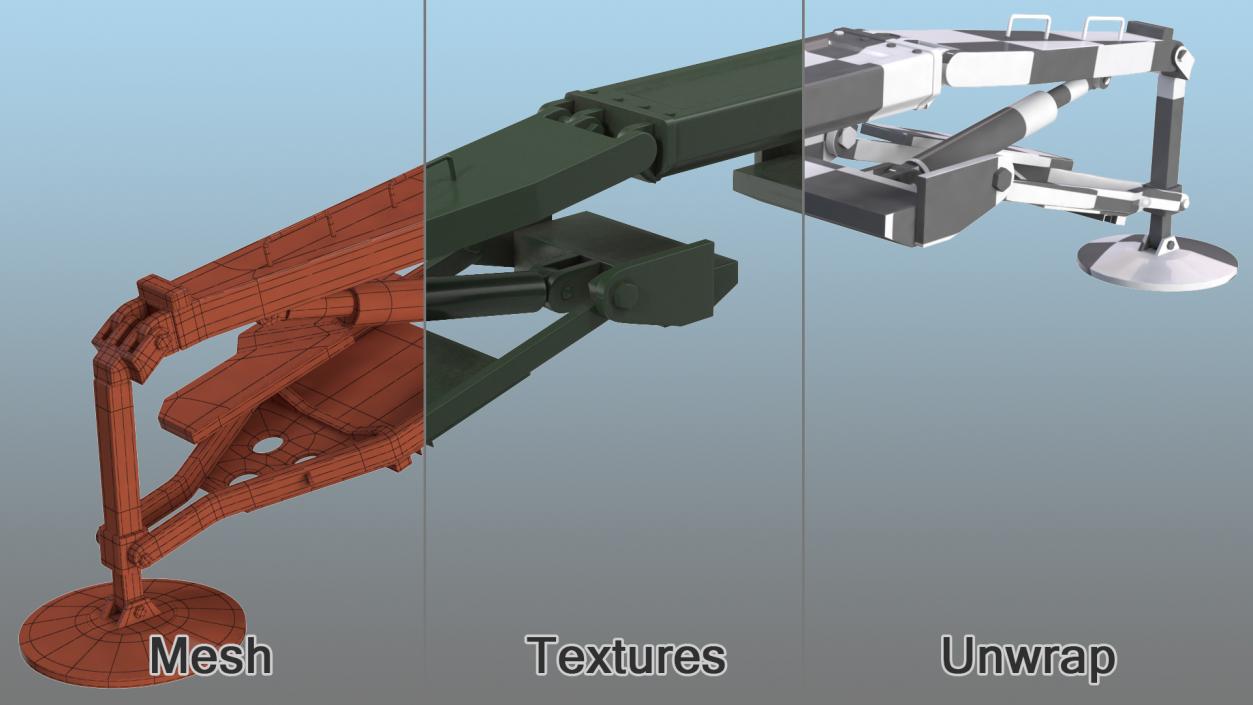 3D model Heavy Duty Hydraulic Legs